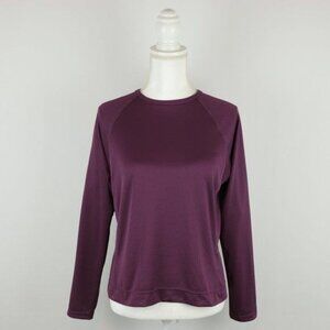 Pearl Izumi Women's Medium Purple Crewneck Long Sleeve Activewear Tech Tee